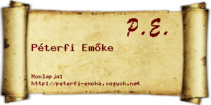 Péterfi Emőke névjegykártya
